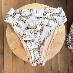 Aerie Jungle Cat High Waist Swimsuit Bottoms Sz: Large NWOT